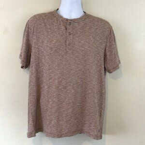 Solaris Striped Super Soft Button Collar Tee Shirt T-Shirt